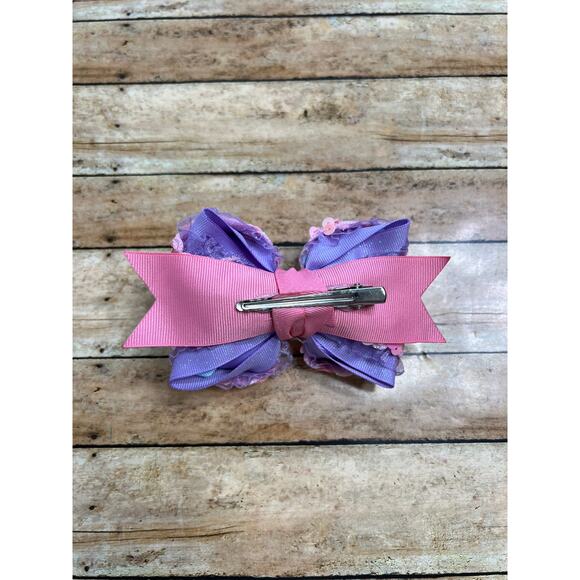 Lilly Reese Bowtique 4" Sweethearts Glitter Sequin Ribbon Bow NEW - Picture 2 of 2